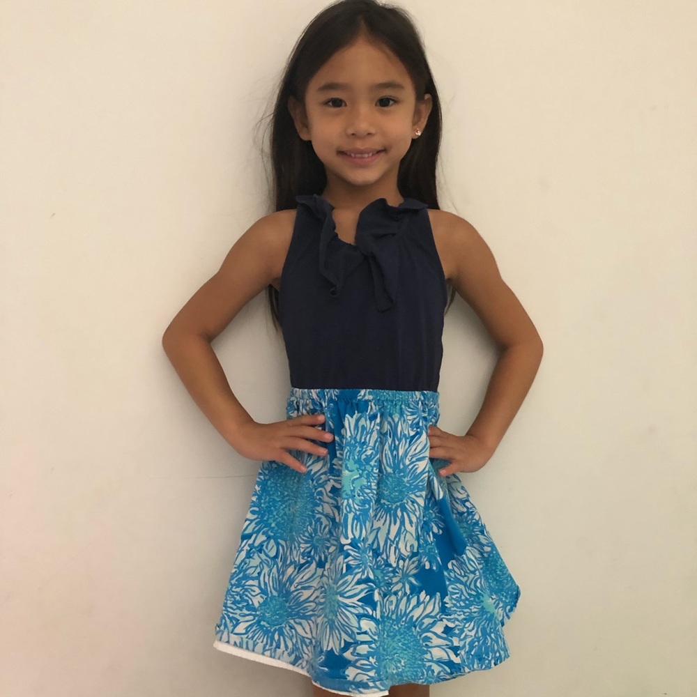 Lilly Pulitzer Navy Sun Dress Size 4-5